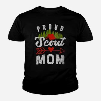 Womens Proud Scout Mom Graphic For Scouting Support Mothers Youth T-shirt | Crazezy DE