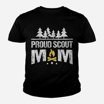 Womens Proud Scout Mom Scouting Camping Adventure Youth T-shirt | Crazezy AU