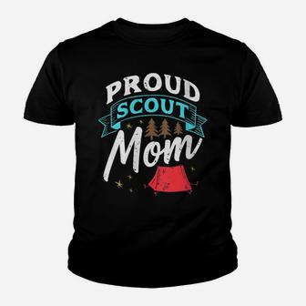 Womens Proud Scout Mom - Scouting Camping Mother's Day Funny Gift Youth T-shirt | Crazezy DE