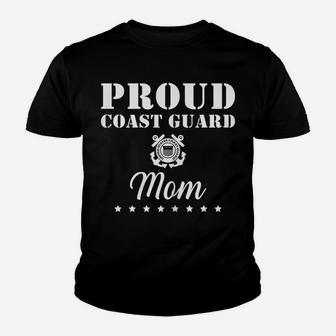 Womens Proud Us Coast Guard Mom Us Military Family 4Th Of July Gift Youth T-shirt | Crazezy AU