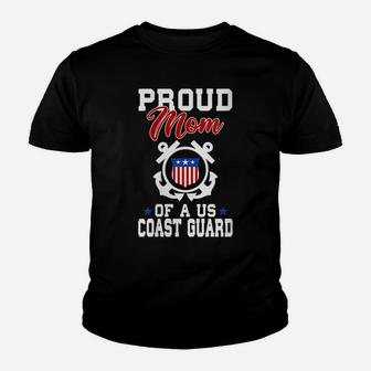 Womens Proud Us Coast Guard Mom Youth T-shirt | Crazezy UK