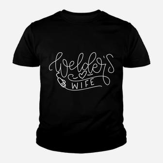 Womens Proud Welder's Wife T Shirt Wifey Women Mother's Day Gift Youth T-shirt | Crazezy UK