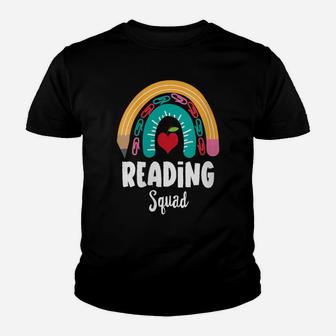 Womens Reading Squad, Funny Boho Rainbow For Teachers Youth T-shirt | Crazezy