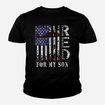 Womens Red Friday For My Son Us Flag Army Military Deployed Veteran Youth T-shirt | Crazezy AU