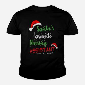 Womens Santa 'S Favourite Nursing Assistant Youth T-shirt - Monsterry