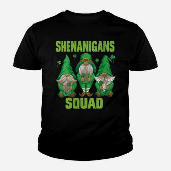 Womens Shenanigans Squad Three Lucky Gnome Shamrock St Patrick Day Youth T-shirt | Crazezy AU