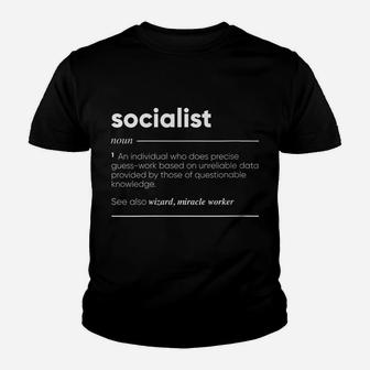 Womens Socialist Definition Funny Noun Youth T-shirt | Crazezy UK