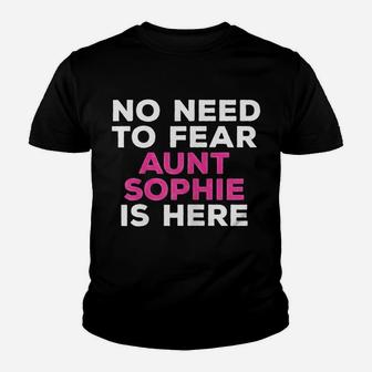 Womens Sophie Funny Aunt Gift Family Tee Name Text Youth T-shirt | Crazezy