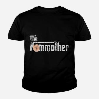 Womens The Pommother Pom Mom Shirt Fun Cute Pomeranian Mother Dog Youth T-shirt | Crazezy UK