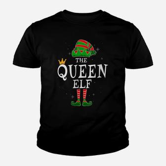 Womens The Queen Elf Group Matching Family Christmas Mom Nana Funny Youth T-shirt | Crazezy CA