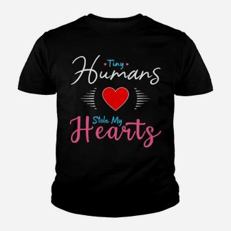 Womens Valentines Day Teacher Preschool Elementary Valentine Youth T-shirt - Monsterry