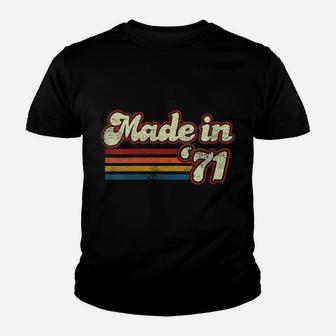 Womens Vintage 1971 50Th Birthday Made In 1971 Born In 1971 Youth T-shirt | Crazezy