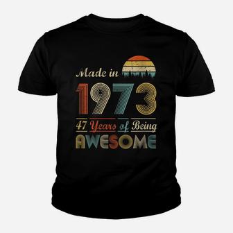 Womens Vintage 1973 Made In 1973 47Th Birthday 47 Years Old Gift Youth T-shirt | Crazezy