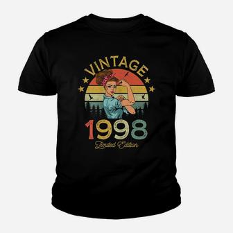 Womens Vintage 1998 Made In 1998 24 Year Old Birthday 24Th Birthday Youth T-shirt | Crazezy UK