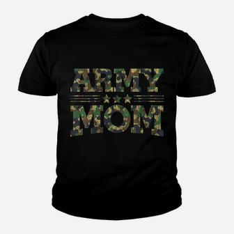 Womens Vintage Camouflage Military Mother Hero Proud Army Mom Woman Youth T-shirt | Crazezy