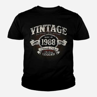 Womens Vintage Classic Made In 1988 Throwback 33Rd Birthday Youth T-shirt | Crazezy
