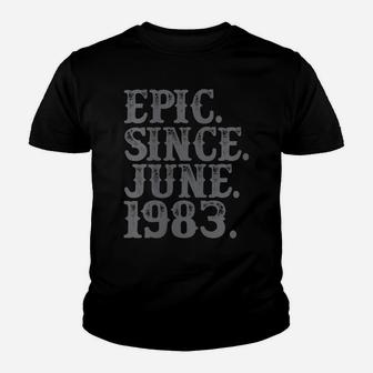Womens Vintage Epic Since June 1983 Birth Year Legend Awesome Gifts Youth T-shirt | Crazezy
