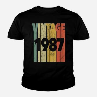 Womens Vintage Retro Made In 1987 Classic 34Th Birthday Youth T-shirt | Crazezy