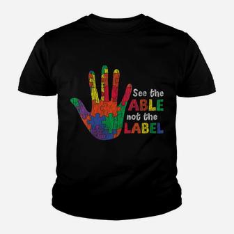Womens Vintage See The Able Proud Mom Autistic Kid Autism Awareness Youth T-shirt | Crazezy CA