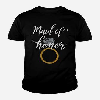 Womens Wedding Bridal Shower Gift For Maid Of Honor From Bride Youth T-shirt | Crazezy