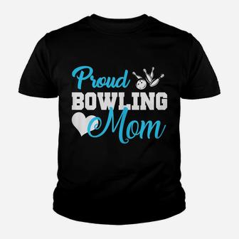 Womens Women Bowling Mom Shirts Proud Bowling Mom Gift Youth T-shirt | Crazezy