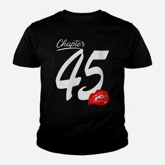 Womens Women Chapter45 With Lips For Birthday 1975 Funny Gift Youth T-shirt | Crazezy