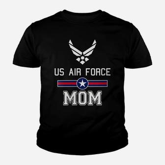 Womens Womens Proud Air Force Mom Military Pride Youth T-shirt | Crazezy