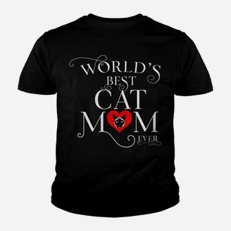 Womens World's Best Cat Mom Ever Siamese Cat Mom Youth T-shirt | Crazezy UK