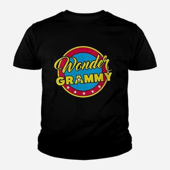 Wonder Grammy Superhero Woman Gift Mom Grandma Youth T-shirt | Crazezy