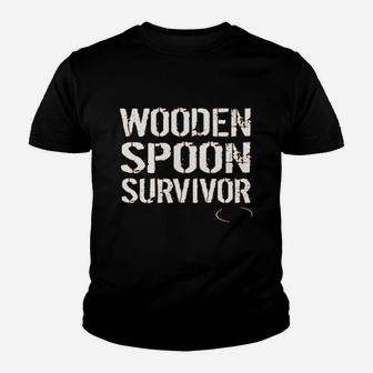 Wooden Spoon Survivor Funny Youth T-shirt | Crazezy