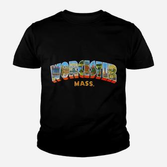 Worcester Massachusetts Ma Vintage Retro Souvenir Youth T-shirt | Crazezy UK