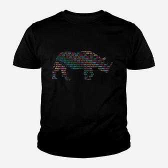 Words Animal Gift For Rhino Lover Youth T-shirt | Crazezy AU