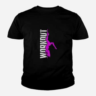 Workout Pole Dance Fitness Youth T-shirt | Crazezy UK