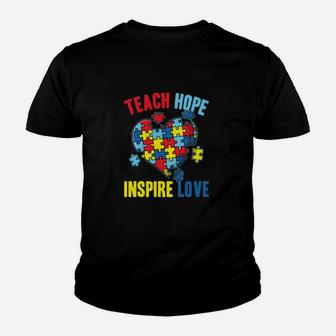 World Autism Awareness Cute Puzzle Piece Teacher Youth T-shirt - Monsterry