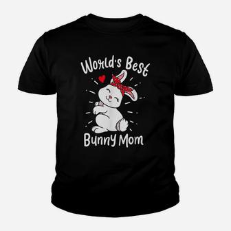 World's Best Bunny Mom Clothing Women Gift Cute Easter Day Youth T-shirt | Crazezy