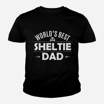 Worlds Best Sheltie Dad Sheepdog Owner Youth T-shirt | Crazezy DE