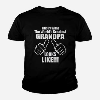 Worlds Greatest Grandpa Youth T-shirt | Crazezy