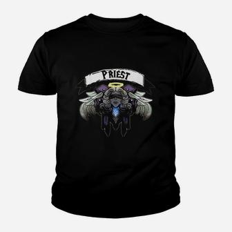 Wow Priest Role Playing Gamer Youth T-shirt | Crazezy