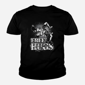 Wrestling Free Hugs Wrestling Youth T-shirt | Crazezy UK