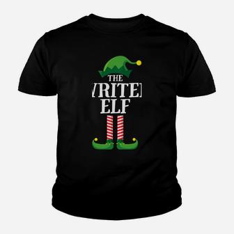 Writer Elf Matching Family Group Christmas Party Pajama Youth T-shirt | Crazezy UK