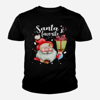 Xmas Santa Gifts Santa's Favorite Teacher Assistant Christma Sweatshirt Youth T-shirt | Crazezy AU