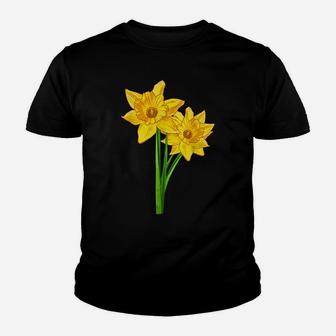 Yellow Daffodil Flowers Floral Spring Easter Youth T-shirt | Crazezy CA