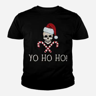Yo Ho Ho Funny Santa Pirate Christmas Pun Humor Xmas Gift Youth T-shirt | Crazezy UK