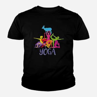 Yoga Goat Funny Farming Sport Youth T-shirt | Crazezy DE