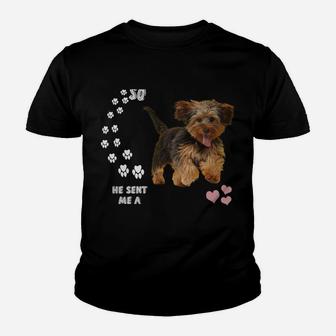 Yorkie Poodle Dog Quote Mom Yorkiepoo Dad Art, Cute Yorkipoo Youth T-shirt | Crazezy UK