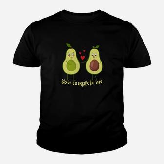 You Complete Me Valentines Day Avocado Guacamole Youth T-shirt - Monsterry AU