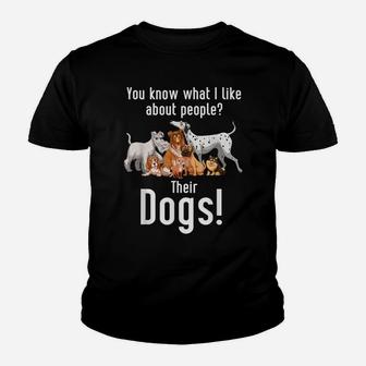 You Know What I Like About People Their Dogs Dog Groomer Youth T-shirt | Crazezy