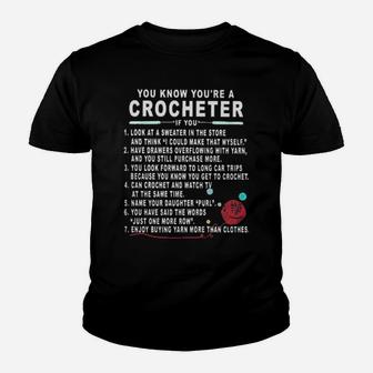 You Know You're A Crocheter Youth T-shirt - Monsterry AU