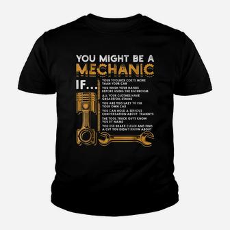 You Might Be A Mechanic If Funny Mechanic Gifts Youth T-shirt | Crazezy DE