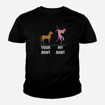 Your Aunt Horse My Aunt Unicorn Funny For Kids Tees Youth T-shirt - Thegiftio UK
